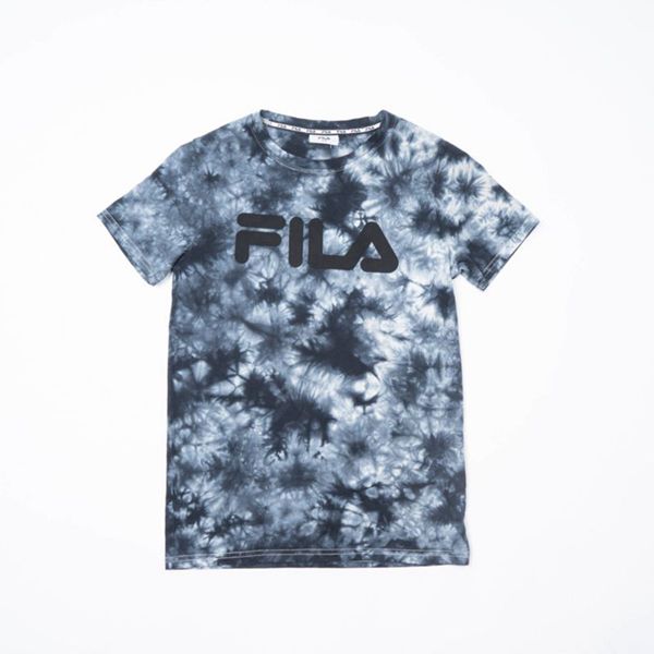 Camisetas Fila Rapaz Branco/Cinzentas/Pretas - Fila Mono Deckle Tie Dye Portugal Online,TDFG-90172